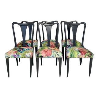 Vintage Italian Dining Chairs by Osvaldo Borsani, 1940s, Set of 6 For Sale