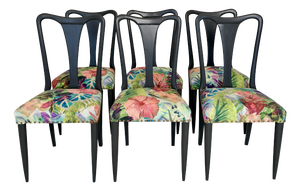 Vintage Italian Dining Chairs by Osvaldo Borsani, 1940s, Set of 6