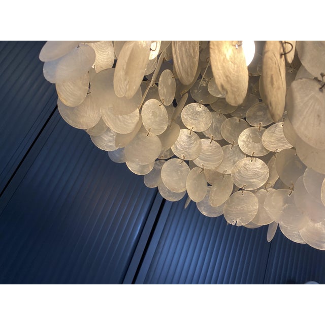 The chandelier has a total of 336 discs, some with minor imperfections, but the chandelier is complete. 60 discs (15 x 4...
