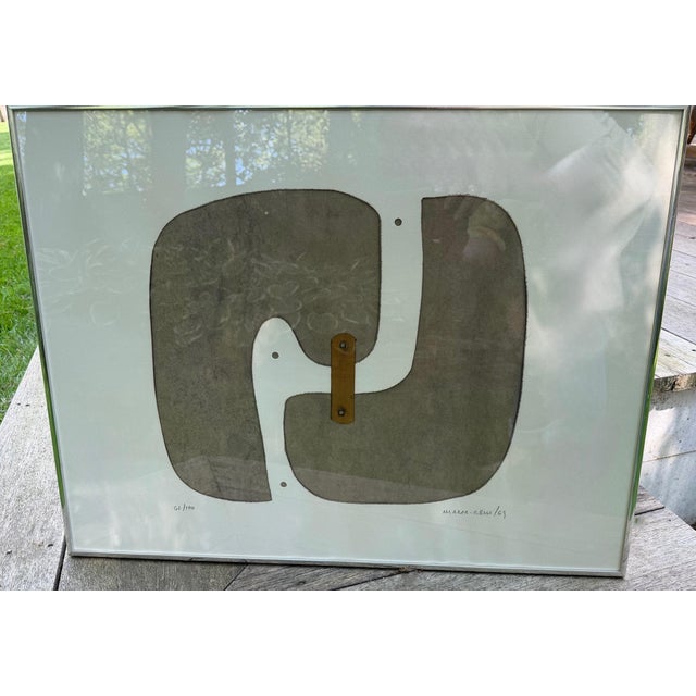 1960s Framed Abstract Expressionist Collage Art by Marca-Relli For Sale - Image 5 of 18