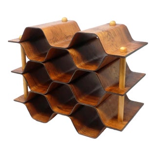 Rosewood & Beech Bentwood Wine Rack by Torsten Johansson for Ab Formtra For Sale