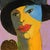 Jan Peter van Opheusden – “Lady with a Hat” acrylic on canvas signed lower right Dimensions: Image dimensions: 99 x 90 cm...