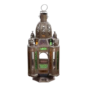 Vintage Moroccan Moorish Glass Lantern