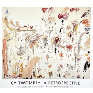 Cy Twombly "Untitled 1961" Large Original 1994 Retrospective the Museum of Modern Art Exhibition Poster For Sale