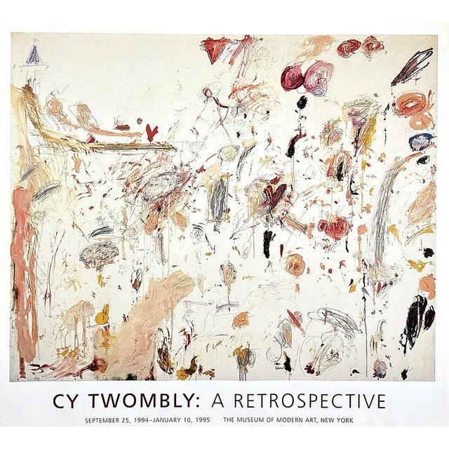 Cy Twombly "Untitled 1961" Large Original 1994 Retrospective the Museum of Modern Art Exhibition Poster For Sale