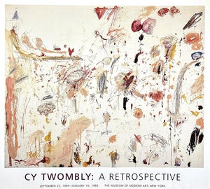 Cy Twombly "Untitled 1961" Large Original 1994 Retrospective the Museum of Modern Art Exhibition Poster