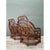 Burnt Umber Vintage High Back Brighton Rattan Lounge Chairs - A Pair For Sale - Image 8 of 13