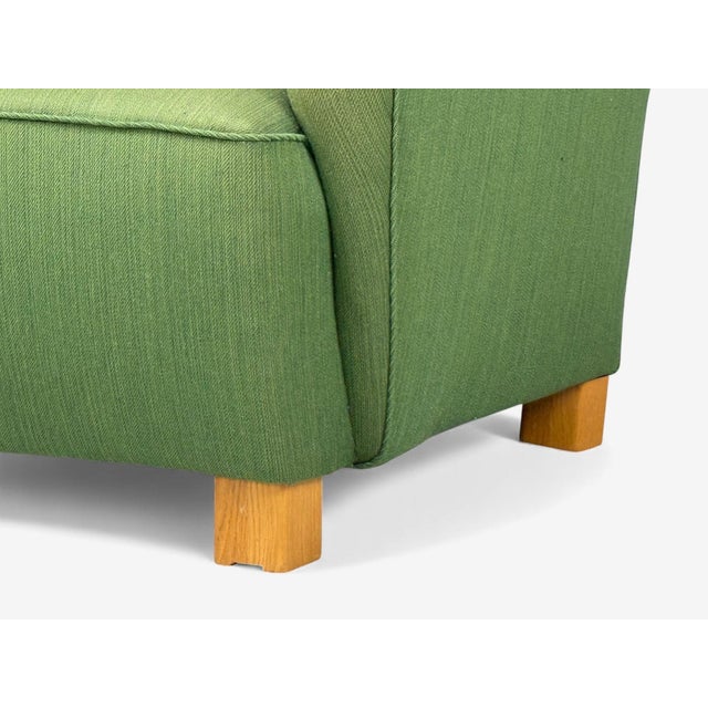 Danish Cabinetmaker, Fabric, Wood, Monumental Banana Sofa, Denmark, 1960s For Sale - Image 10 of 13