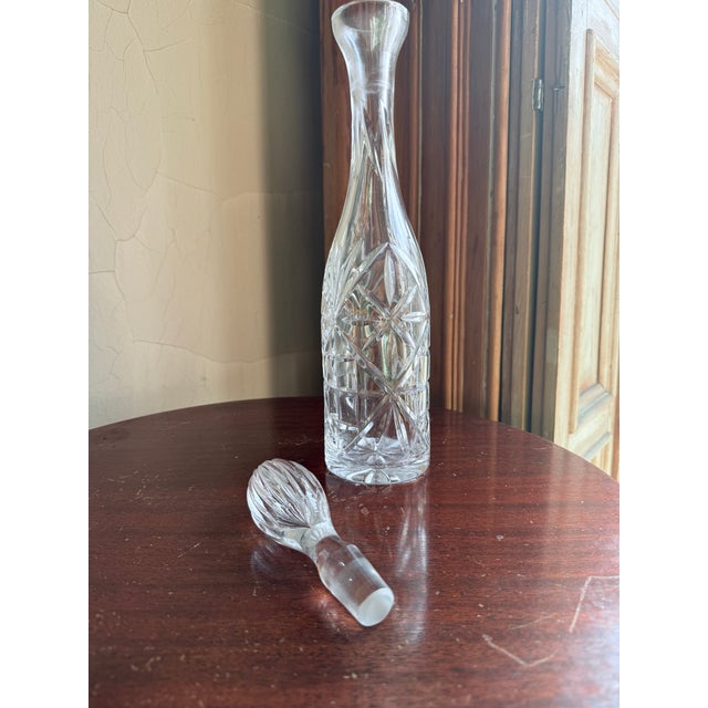 Transparent Late 19th Century Mid Century Modern Crystal Decanter For Sale - Image 8 of 11