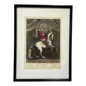 Antique Equestrian Dressage Original Print