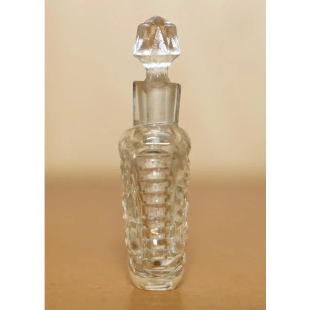 Antique French Cut Glass Crystal Collectable Dressing Table Perfume Bottle, 1920 For Sale - Image 6 of 12