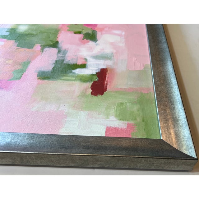 Wood Abstract Painting Pink #4 by California Artist For Sale - Image 7 of 15