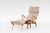 Beige Set of Vintage Pernilla Lounge Chair and Ottoman by Bruno Mathsson for Dux, 1969 For Sale - Image 8 of 8