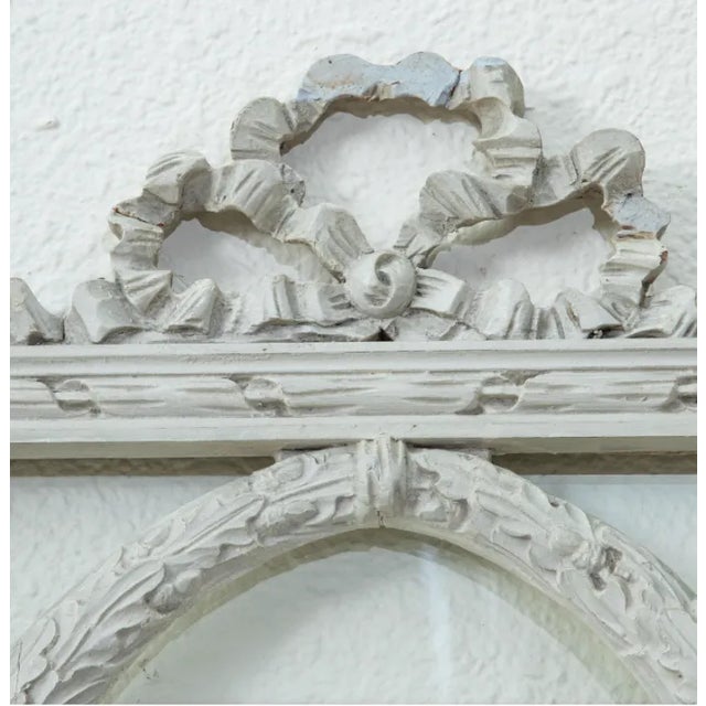 Late 19th Century Antique French Hand Painted Carved French Louis XVI Partition or Screen For Sale - Image 5 of 11