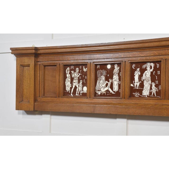 Gold Oak Framed Set of Four Minton Tiles, Set of 4 For Sale - Image 8 of 9