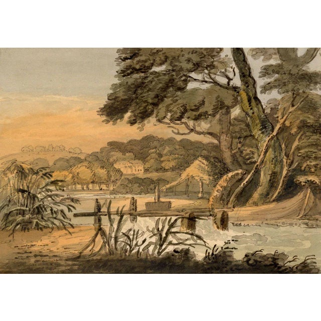 An original 1800 watercolour painting, John Colley Nixon, In the Park at Benham, Newbury, Berkshire.A wonderful...