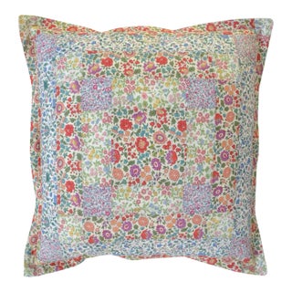 Patchwork Cushion Made With Liberty Fabric d'Anjo Peach For Sale