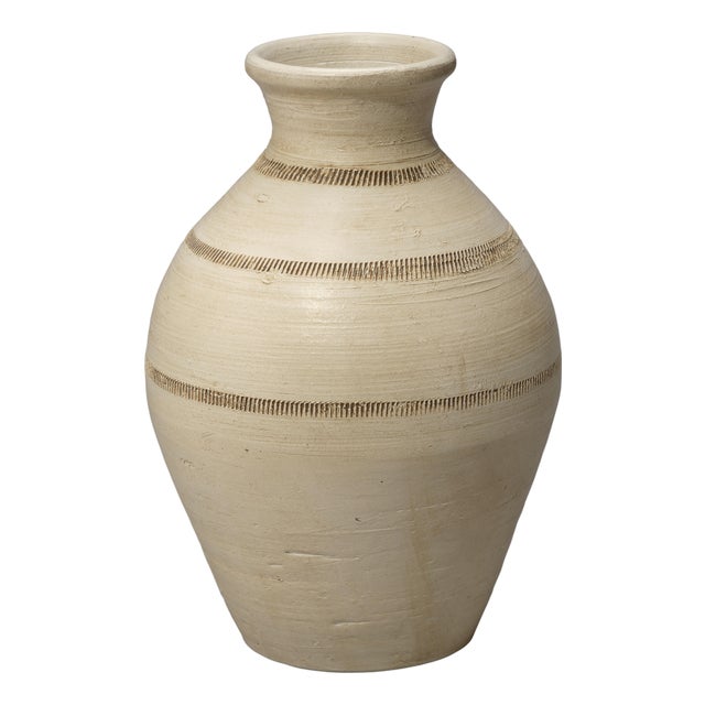 Jamie Young Conservatory Ceramic Vase, Cream For Sale