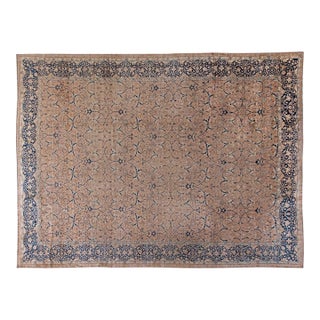 Fine Antique Persian Tabriz Handmade Wool Carpet For Sale
