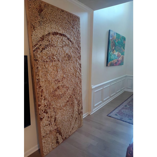 Stunning One-of-a-Kind Large-Scale Mosaic Portraits From 1000s of Natural Corks That Merge Luxury Wine Culture With Sustainable Fine Art For Sale - Image 9 of 12