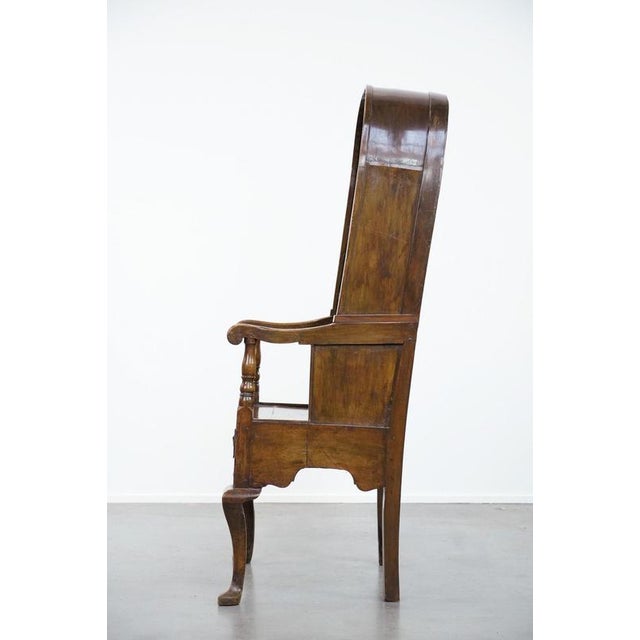Antique English Hooded Lambing Chair, 1700s For Sale - Image 5 of 17