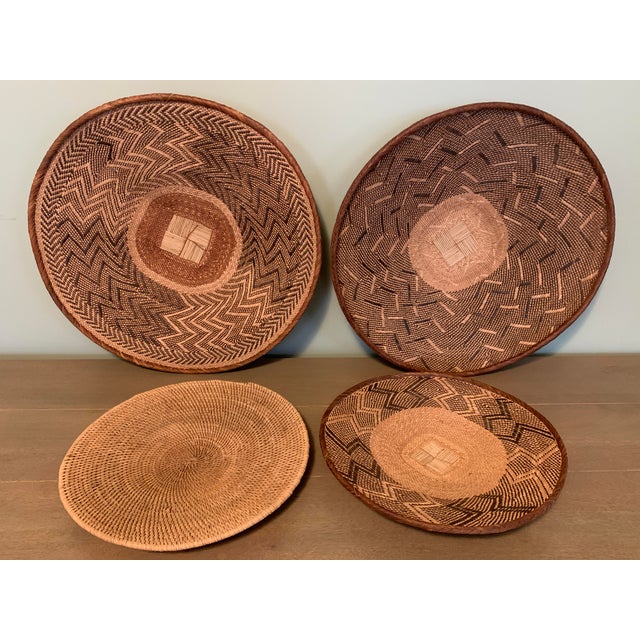 African Tonga Baskets Set of 4 Chairish