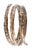 Gilt bronze, size 7 3/4. Rounded front, flat back section band in 2 1/2 full coils. Measuring 4.0mm at the narrowest to...
