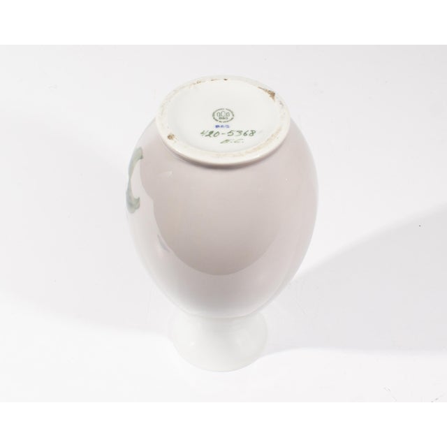 Late 20th Century Bing and Grondahl Denmark Porcelain Vase With Dogwood Blossoms For Sale - Image 5 of 6
