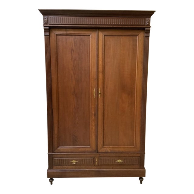 Antique Art Nouveau Wardrobe, 1900 For Sale