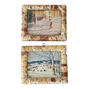 Willard Morse Mitchell Minature Watercolor Paintings, C. 1941- Set of 2