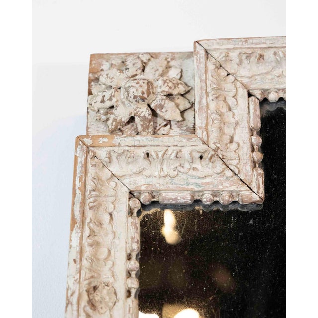 French 18th Century Louis XVI Painted Wood Panel Mirror For Sale - Image 4 of 7