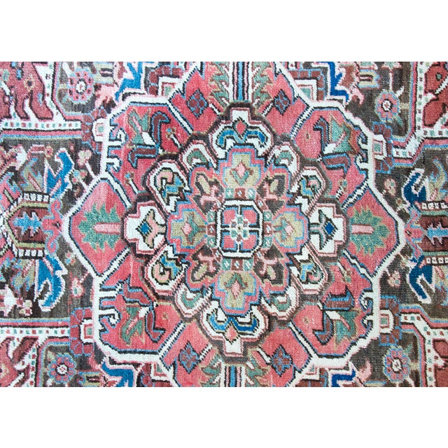 1940s Mid 20th Century Persian Heriz Rug For Sale - Image 5 of 14