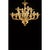 Contemporary Modern Amber Linear Murano Glass Gold Chandelier by Simoeng For Sale - Image 3 of 7