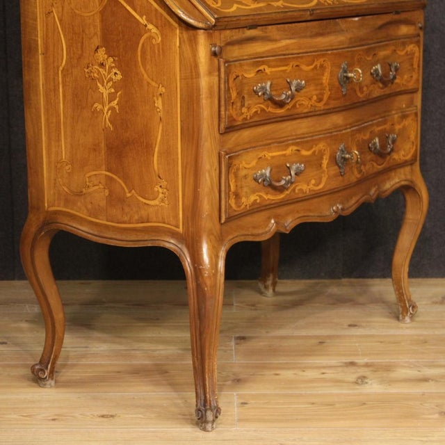 Wood Vintage Italian Inlaid Trumeau, 1960s For Sale - Image 7 of 13
