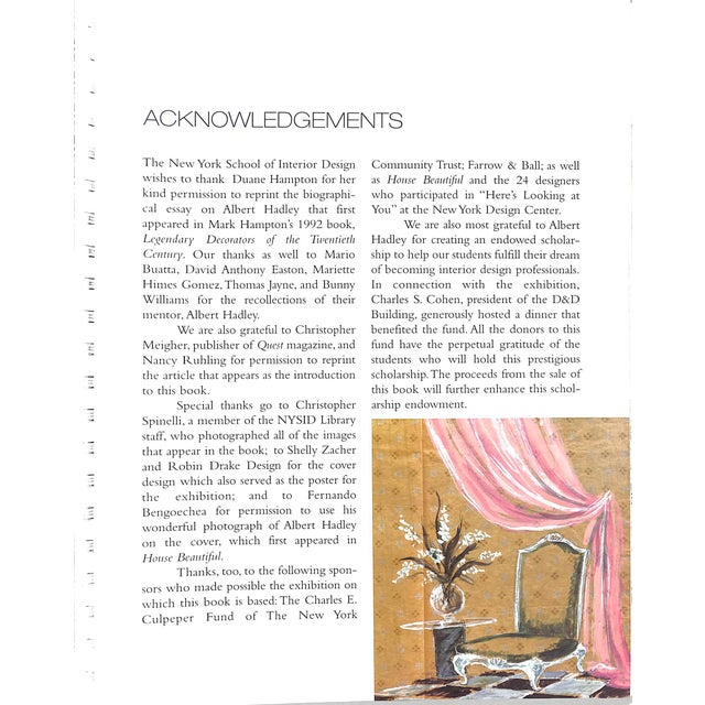 "Drawings and the Design Process - Albert Hadley" 2004 Hadley, Albert (Inscribed) For Sale - Image 9 of 17