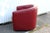 Burgundy Leather Swivel Club Chair, 1980s For Sale - Image 16 of 18