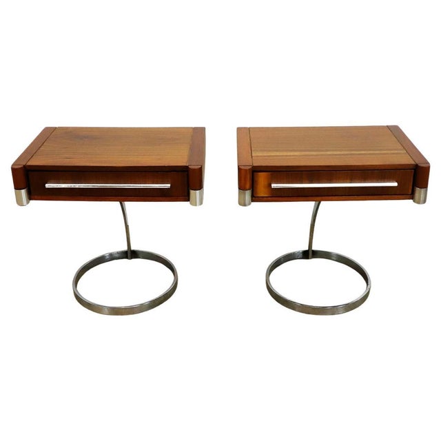 1970s Pair of Nightstands in the Style of Boris Tabacoff For Sale - Image 13 of 17