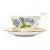 Hudson & Middleton "Flower of the Month — July" Forget-Me-Not Fine Bone China Teacup & Saucer Set, England, Est. 1875 For Sale