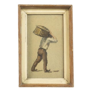 Harvest, Oil Painting on Cardboard For Sale