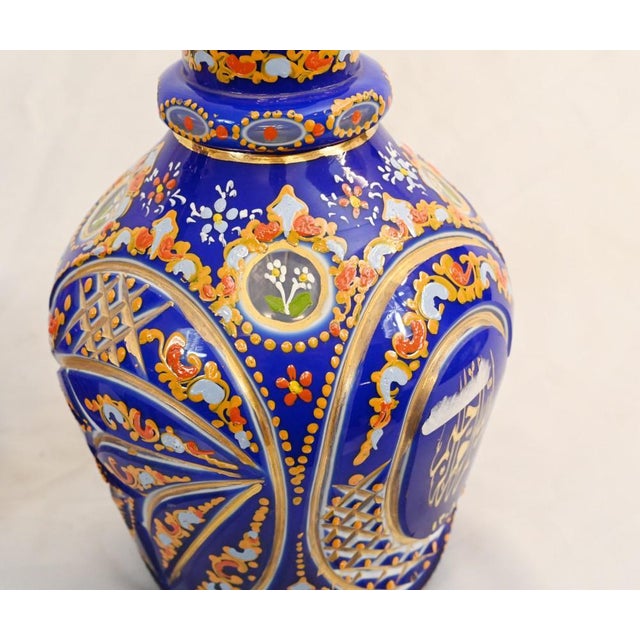 Bohemian Glass Lidded Vases, 1930s, Set of 2 For Sale - Image 11 of 18