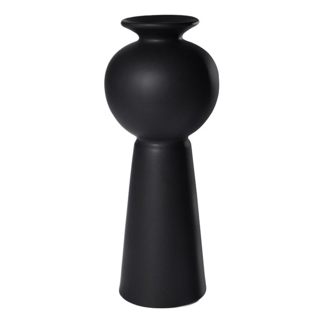 Kyoto Modern Stoneware Vase, Large For Sale