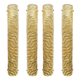 Venetian Gold Graniglia Murano Glass Wall Sconces by Simoeng, Set of 4 For Sale