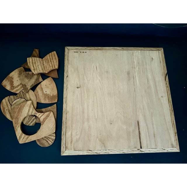 Folk Art Vintage Late 20th Century Handcrafted Wooden Heart Puzzle For Sale - Image 3 of 7