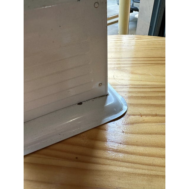 White Vintage Metal Food Scale For Sale - Image 8 of 8