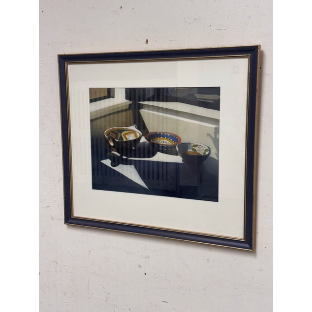 Design Plus Gallery presents Three Mexican Bowls, a Framed Watercolor by Judith Klausenstock from 2002. This signed...