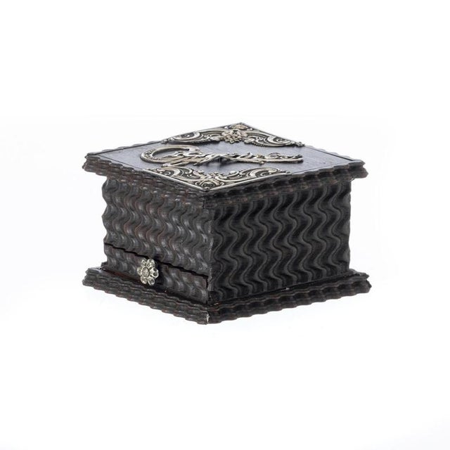 19th Century Cigarette Case in Fine Wood and Silver For Sale - Image 6 of 6