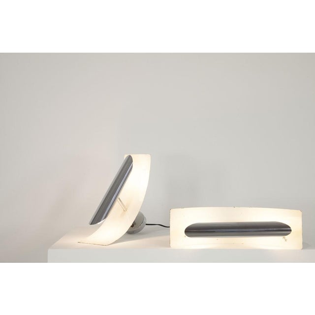 Wall Lamps in White Painted Aluminum and Chrome, Italy, 1970s, Set of 5 For Sale - Image 9 of 18