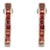 Red Garnet Channel Set Hoop Earrings in 925 Sterling Silver for Her, A Pair For Sale