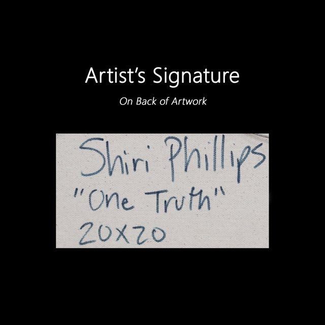 One Truth - Impasto Inspired Thick Paint Pink Abstract Painting Original Artwork by Shiri Phillips For Sale - Image 9 of 9