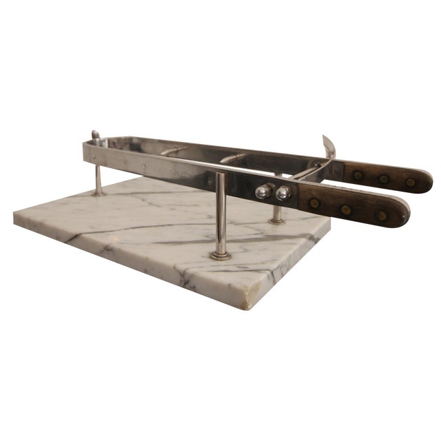 Early 20th Century Ham Holder on Marble Base, 1920s For Sale